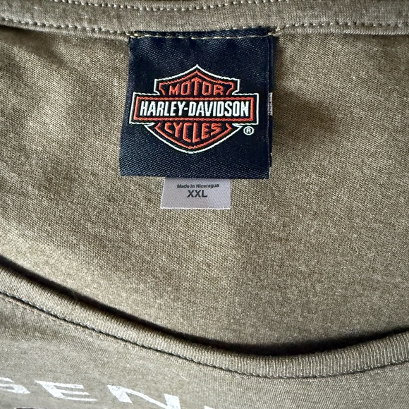 Harley-Davidson Khaki Logo T-Shirt - Picture 2 of 2
